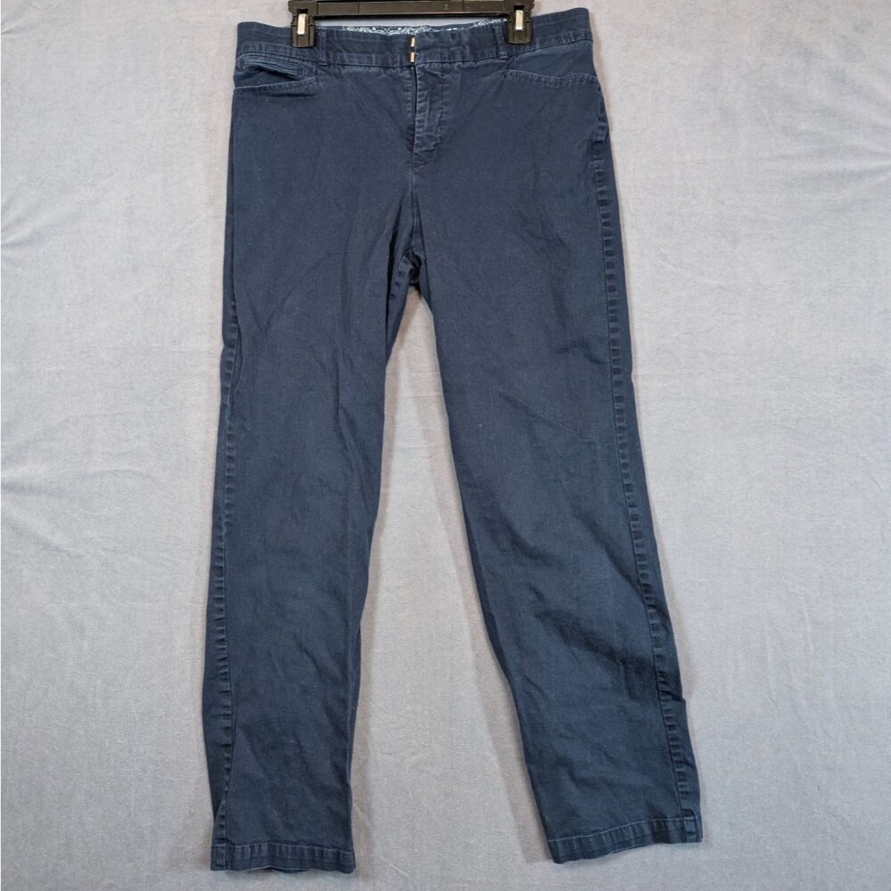 Gloria Vanderbilt Women's Navy Blue Chino Pants Size 12